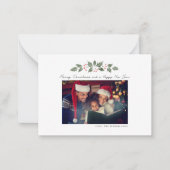 Carte De Correspondance Joyeux Noël Famille Photo Fêtes Rustiques (Devant)