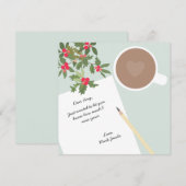 Carte De Correspondance Joyeux Noël Message personnalisé de note personnel (Devant / Derrière)