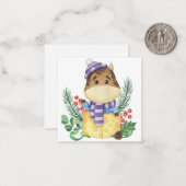 Carte De Correspondance Joyeux Noël mignon (Devant/Arrière en situation)