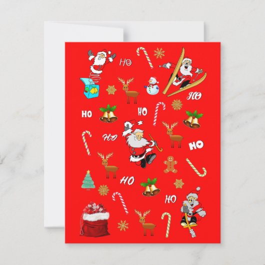 Carte De Correspondance Joyeux Noël Nice Naughty 25 décembre Noël (Devant)