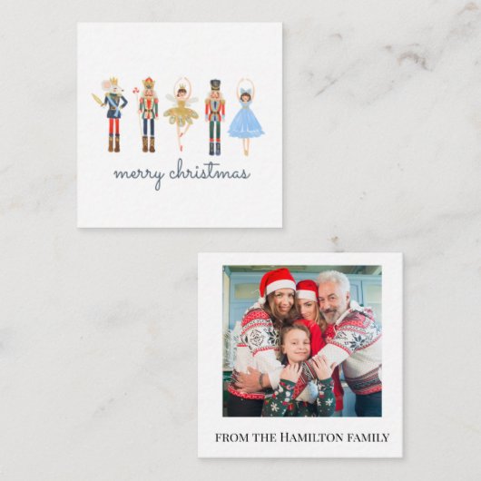 Carte De Correspondance Joyeux Noël Nutcacker photo (Devant / Derrière)