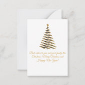 Carte De Correspondance joyeux noël or rustique ferme 5 photo (Dos)