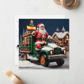 Carte De Correspondance Joyeux Noël Père Noël (Devant/Arrière en situation)