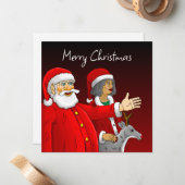 Carte De Correspondance Joyeux Noël Père Noël (Devant/Arrière en situation)