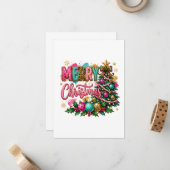 Carte De Correspondance Joyeux Noël prépa (Devant/Arrière en situation)
