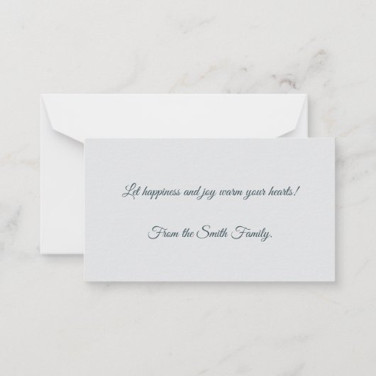 Carte De Correspondance Joyeux Noël ! Salutations de Noël. (Dos)