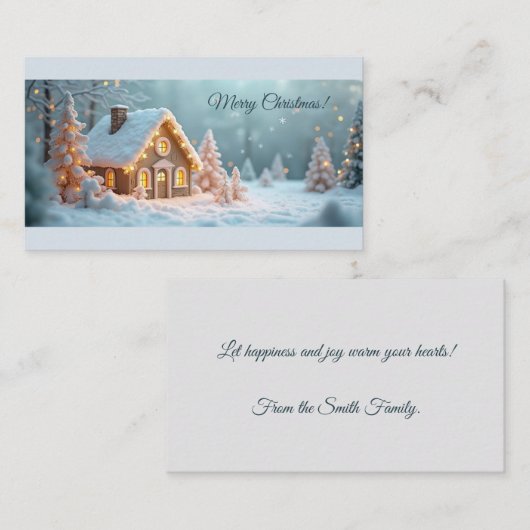 Carte De Correspondance Joyeux Noël ! Salutations de Noël. (Devant / Derrière)