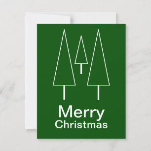 Carte De Correspondance Joyeux Noël Typographie Abstrait Vacances vertes