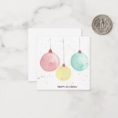 Carte De Correspondance Joyeux ornements de Noël (Devant/Arrière en situation)