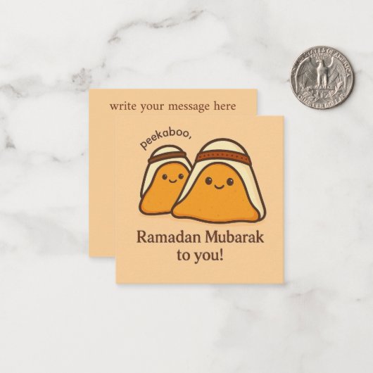 Carte De Correspondance Joyeux Ramadan Mubarak à Vous (Devant/Arrière en situation)
