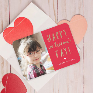 Carte De Correspondance Joyeux Saint Valentin en classe avec photo et pail