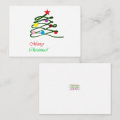 Carte De Correspondance Joyeux sapin de Noël (Devant / Derrière)