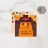 Carte De Correspondance Joyeux Thanksgiving (Devant/Arrière en situation)