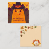 Carte De Correspondance Joyeux Thanksgiving (Devant / Derrière)