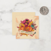 Carte De Correspondance Joyeux Thanksgiving (Devant/Arrière en situation)