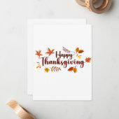 Carte De Correspondance Joyeux Thanksgiving (Devant/Arrière en situation)