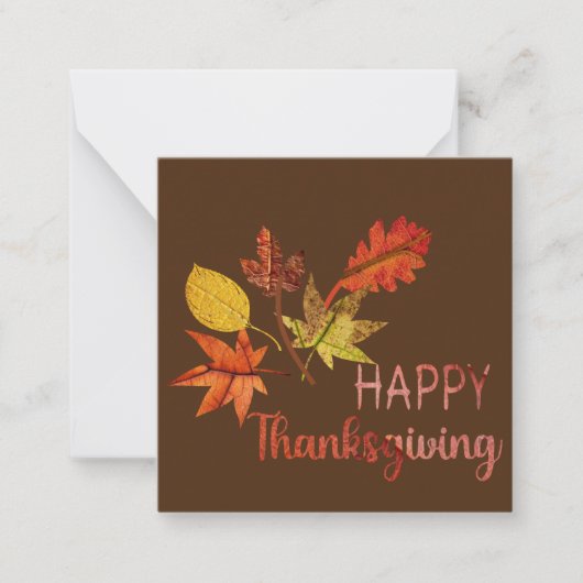Carte De Correspondance Joyeux Thanksgiving (Devant)