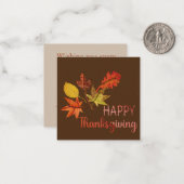 Carte De Correspondance Joyeux Thanksgiving (Devant/Arrière en situation)
