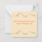 Carte De Correspondance Joyeux Thanksgiving : (Dos)