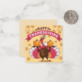 Carte De Correspondance Joyeux Thanksgiving (Devant/Arrière en situation)