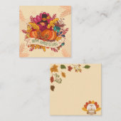 Carte De Correspondance Joyeux Thanksgiving (Devant / Derrière)