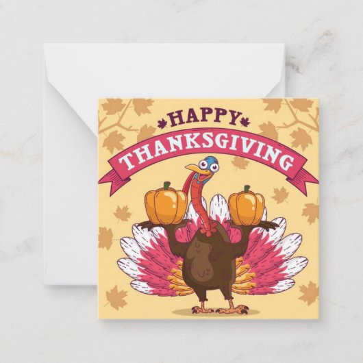 Carte De Correspondance Joyeux Thanksgiving (Devant)