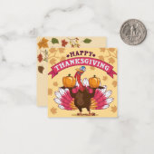 Carte De Correspondance Joyeux Thanksgiving (Devant/Arrière en situation)