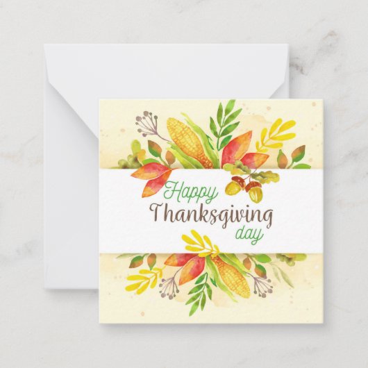 Carte De Correspondance Joyeux Thanksgiving (Devant)