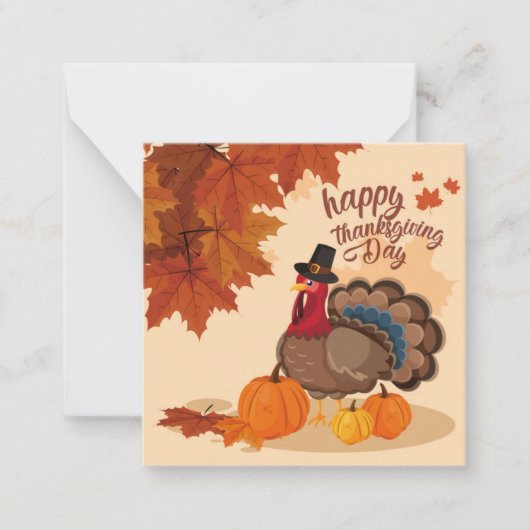 Carte De Correspondance Joyeux Thanksgiving (Devant)