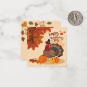 Carte De Correspondance Joyeux Thanksgiving (Devant/Arrière en situation)