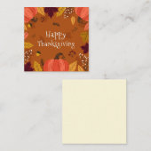 Carte De Correspondance Joyeux Thanksgiving (Devant / Derrière)