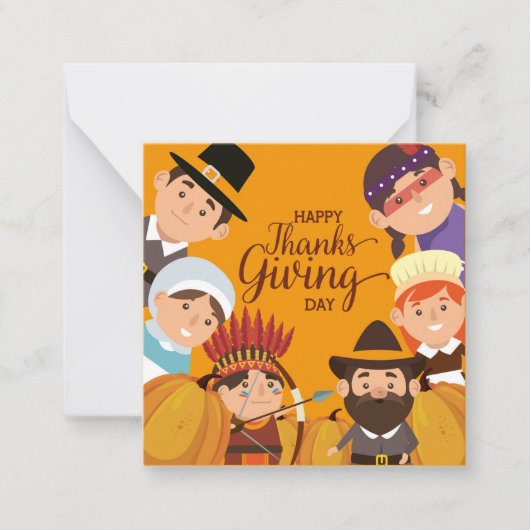 Carte De Correspondance Joyeux Thanksgiving (Devant)