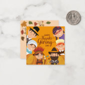 Carte De Correspondance Joyeux Thanksgiving (Devant/Arrière en situation)