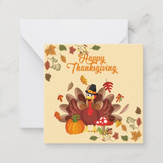 Carte De Correspondance Joyeux Thanksgiving (Devant)