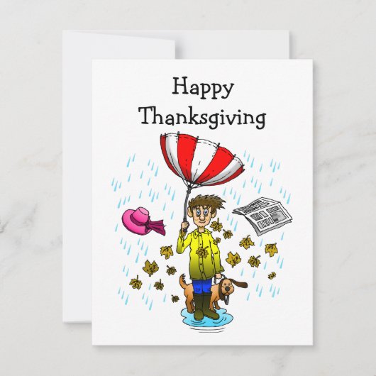 Carte De Correspondance Joyeux Thanksgiving (Devant)