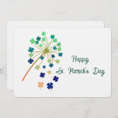 Carte De Correspondance Joyeux trèfles de la Saint-Patrick (Devant / Derrière)