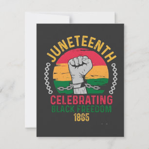 Carte De Correspondance Juneteenth Célébration de la liberté noire 1865