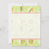 Carte De Correspondance Jungle Babies, Girl Thank You Notes (Dos)