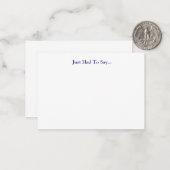 Carte De Correspondance Juste Dire... (Devant/Arrière en situation)