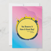 Carte De Correspondance Juste Parce Que Relax Aquarelle Personnaliser (Dos)