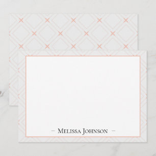 Carte De Correspondance Juste Peachy White et Peach Personnalisé
