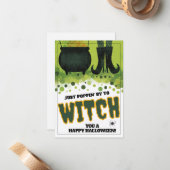 Carte De Correspondance Juste Poppin Par Sorcière Halloween (Devant/Arrière en situation)