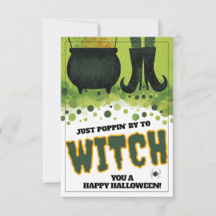Carte De Correspondance Juste Poppin Par Sorcière Halloween