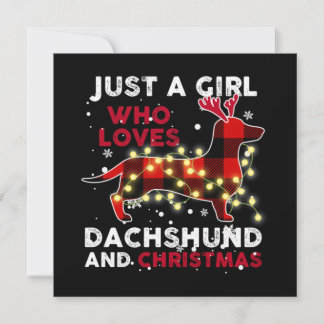 Carte De Correspondance Juste Une Fille Qui Aime Dachshund Et Noël