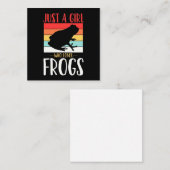 Carte De Correspondance Juste une fille qui aime la grenouille (Devant / Derrière)