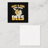 Carte De Correspondance Juste Une Fille Qui Aime Les Abeilles (Devant / Derrière)