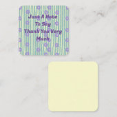 Carte De Correspondance Juste une note pour dire Merci (Devant / Derrière)