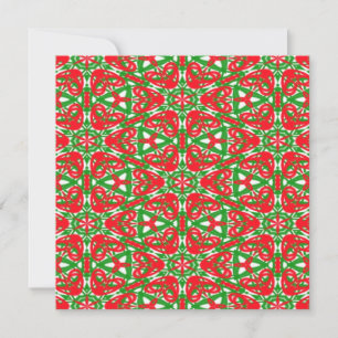 Carte De Correspondance Kaleidoscopes Rouges, Blancs et Verts