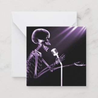 Carte De Correspondance Karaoke Party X-Ray Skeleton Note Card