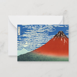 Carte De Correspondance Katsushika Hokusai - Vent Fin, Matin Clair